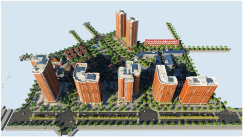 Phối cảnh tổng thể dự án Khu đô thị Nghĩa Đô.