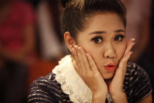 Thời mới đóng phim, Tường Vy gây ấn tượng với nhan sắc ngọt ngào, trong sáng.