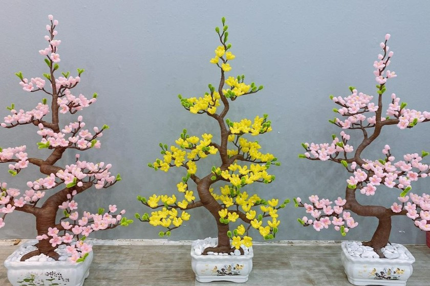 Những chậu hoa cầu kỳ khiến nhiều người phải xuýt xoa.