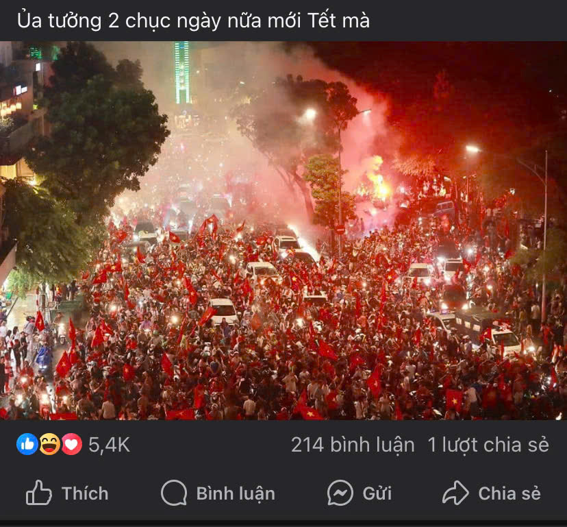 Các hashtag như #VietnamVoDich, #ASEANCup2024 trở thành xu hướng được tìm kiếm nhiều nhất.