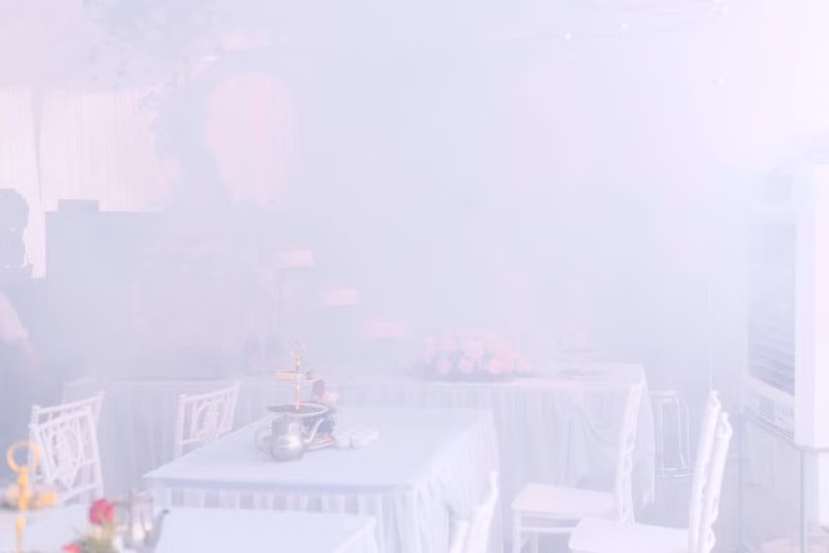 Không biết vì lý do gì mà bộ ảnh như chìm trong màn sương, không thể thấy rõ mặt mũi cô dâu chú rể lẫn khách khứa.