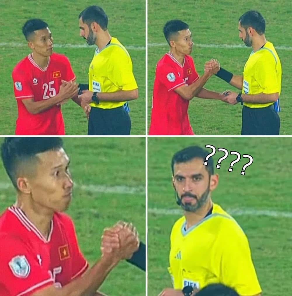 Biểu cảm hài hước của tiền vệ CLB Thanh Hóa trong lúc bắt tay trọng tài đã khiến khoảnh khắc này trở nên đặc biệt. Hình ảnh của anh trở thành meme được sử dụng rất nhiều trên mạng xã hội, nhiều người đã gọi anh là "chiến thần ngoại giao".