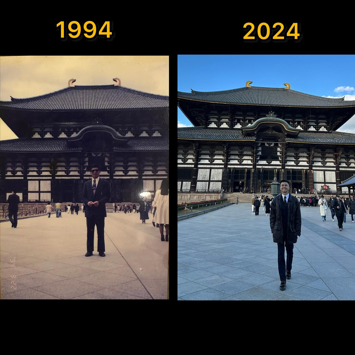 Nhiều người cũng tấm tắc khen ngợi về vẻ ngoài lịch lãm, sang trọng cùng thần thái ngút ngàn của người bố.