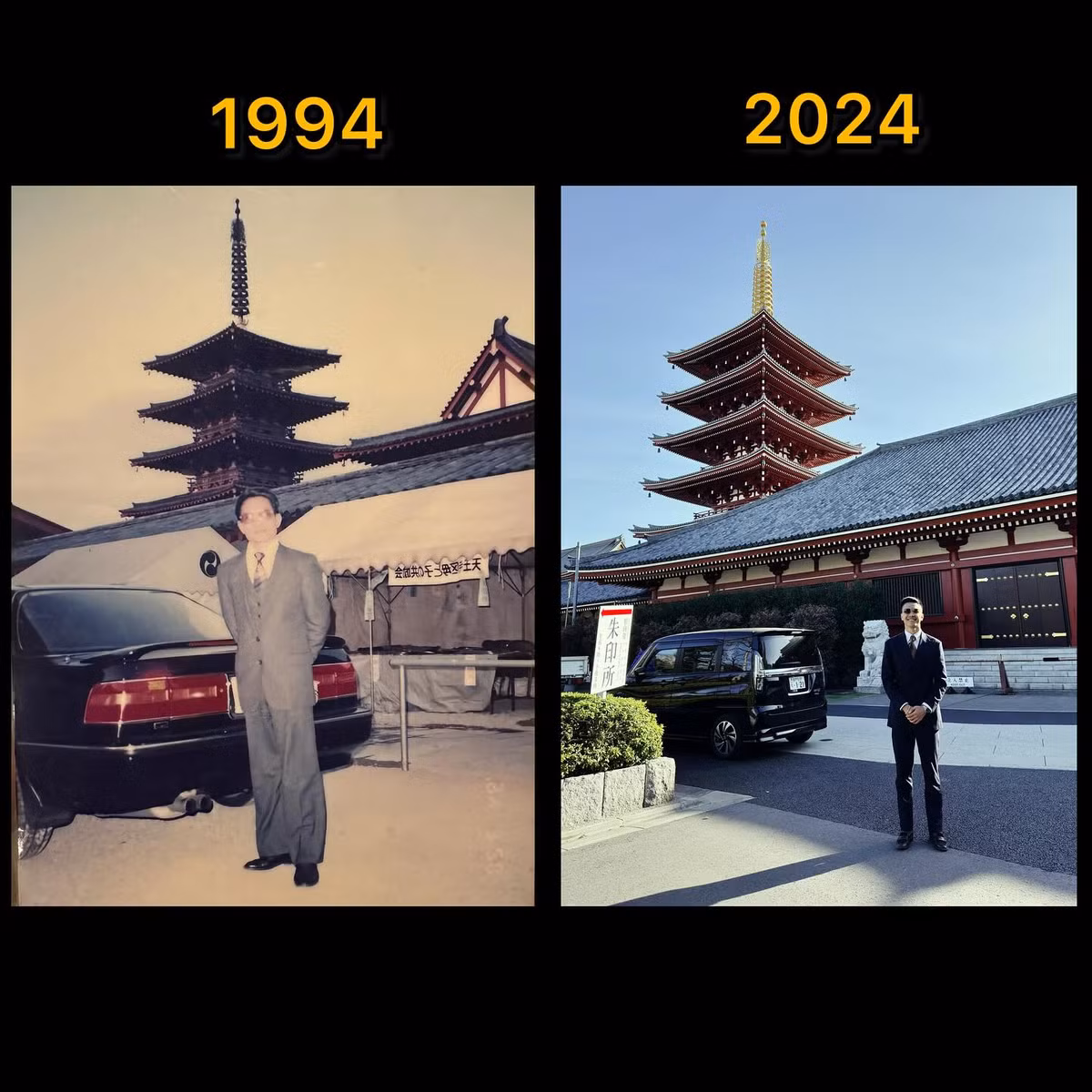 Vào những khoảng năm 1994 của thế kỷ 20, có thể đặt chân đến những quốc gia khác, diện lên mình bộ vest sang trọng, chekc-in ở loạt địa điểm nổi tiếng, chứng tỏ người bố cũng "không phải dạng vừa".