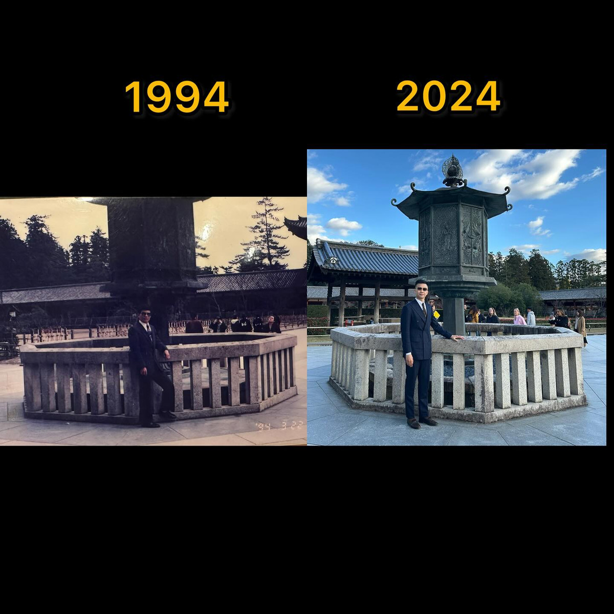 Nhiều người không khỏi xuýt xoa trước màn "cheap moment" cực đỉnh này. Dù anh chàng diện theo phong cách của bố từng mặc cách đây 30 năm nhưng không hề lỗi thời mà vẫn trông cực kỳ thời trang.