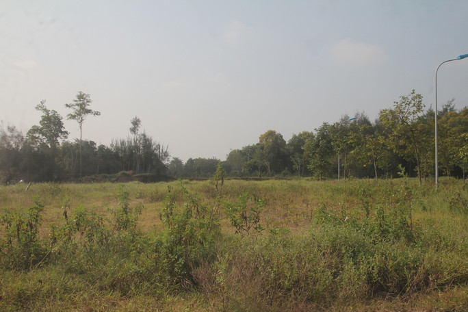 Nhiều hạng mục trong khu dự án vẫn chưa được triển khai, trên các bãi đất trống cỏ dại mọc um tùm. (Ảnh: Người lao động).