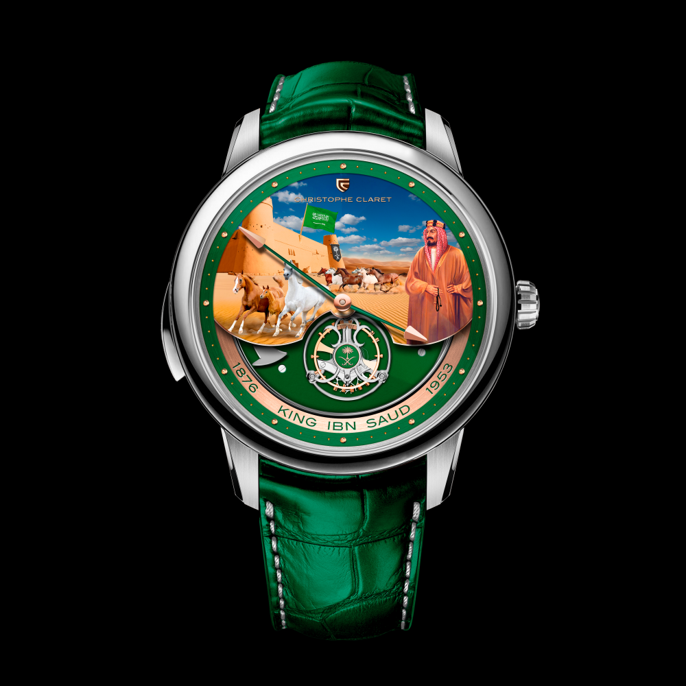 Christophe Claret cũng cho ra mắt các mẫu đồng hồ khắc họa hình ảnh của các nhân vật nổi tiếng lịch sử khác như: Jinmu Tenno - hoàng đế đầu tiên của Nhật Bản, Suleiman the Magnificent (trong ảnh) của đế quốc Ottoman, vua Ibn Saud - người sáng lập Saudi Arabia, chiến binh Amir Timur của Uzbek, Sheikh Zayed - Tổng thống đầu tiên của UAE...