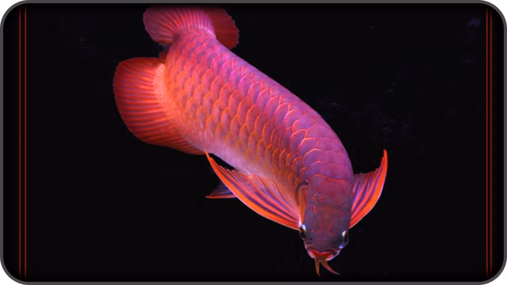 Đặc biệt, loài cá lạ này có hình dáng cân đối, uyển chuyển, với đầu có đôi râu giống như rồng, và toàn thân phủ đầy lớp vảy đỏ như máu.