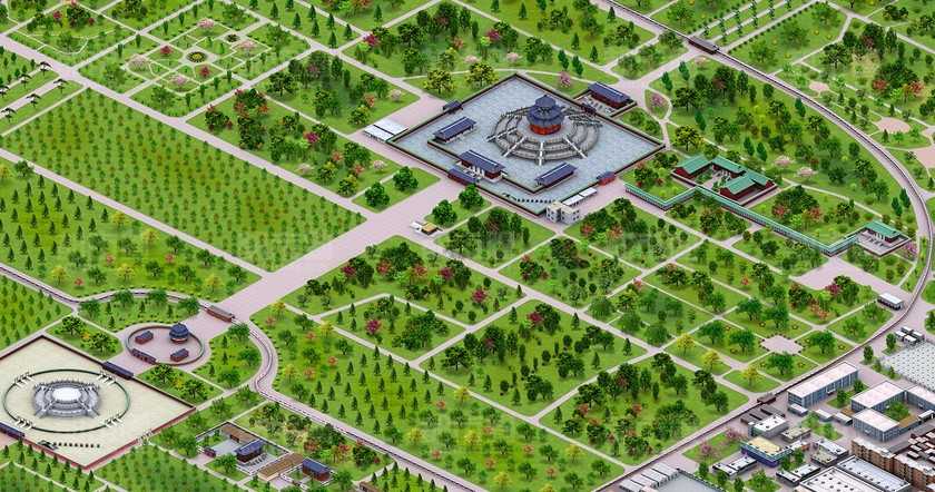 Cánh cửa Cổ Hy môn được xây dựng sau khi Thiên Đàn đã tồn tại gần 300 năm, khi Hoàng đế Càn Long đã ngoài 70 tuổi.