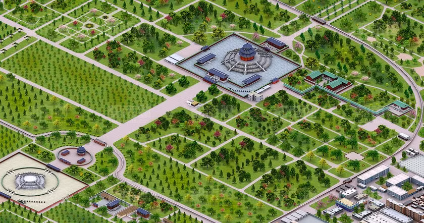 Cánh cửa Cổ Hy môn được xây dựng sau khi Thiên Đàn đã tồn tại gần 300 năm, khi Hoàng đế Càn Long đã ngoài 70 tuổi.