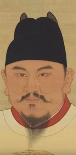 Trong khi đó, một bức tranh vẽ hoàng đế Chu Nguyên Chương với dung mạo đầy đặn, phúc hậu và có phong thái uy nghi.