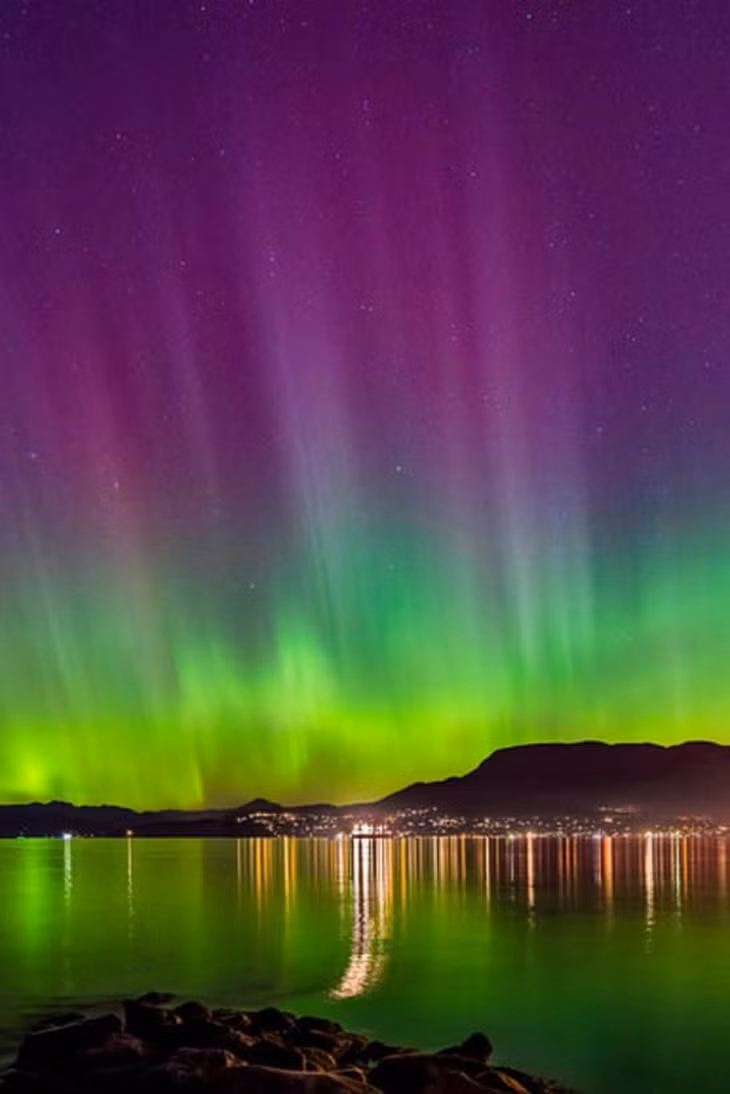 Cực quang chụp tại Vancouver.