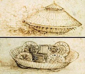 Leonardo da Vinci đã tạo ra những thiết kế tiên tiến vượt thời đại của mình, như bản vẽ hộp số tự động liên tục và nguyên mẫu xe tăng, cho thấy tầm nhìn và trí tuệ vượt bậc của ông.