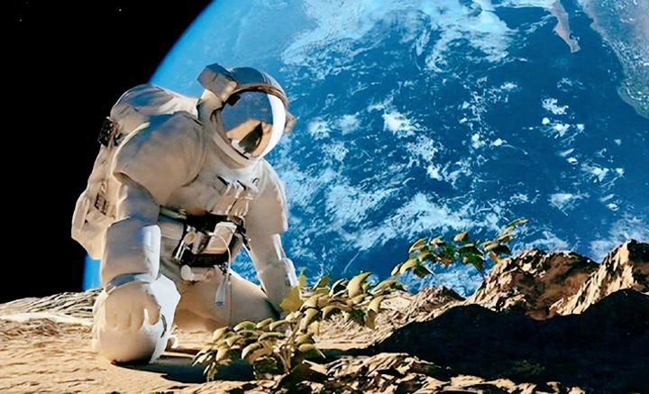 Trong khoang vũ trụ, họ cảm thấy cô đơn, nhìn thấy một Trái Đất nhỏ bé và không đáng kể giữa bóng tối và im lặng vô cùng.