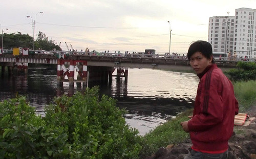 Hiện trường cầu An Lộc, nơi xảy ra vụ việc.