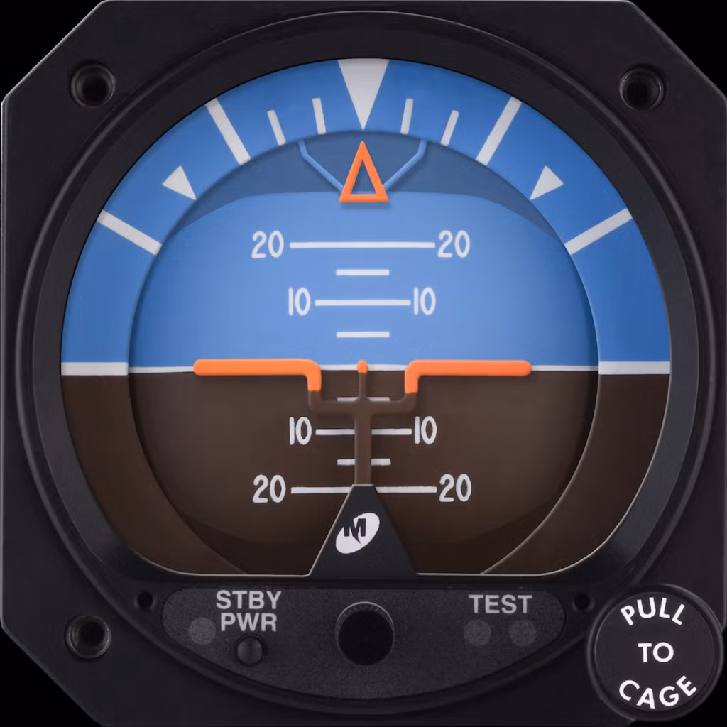 Đồng hồ hiển thị đường chân trời, dùng để theo dõi hướng mũi máy bay so với đường chân trời của trái đất để các phi công biết chính xác độ nâng-hạ của mũi so với mặt đất. Ngoài ra đồng hồ đường chân trời còn rất có tác dụng trong các pha không chiến khi các phi công lộn nhào và lượn liên tục giữa mây, khi đó phi công gần như không phân biệt được đâu là trời đâu là đất nếu thiếu đi chiếc đồng hồ này. Nguồn ảnh: Tradingforex.