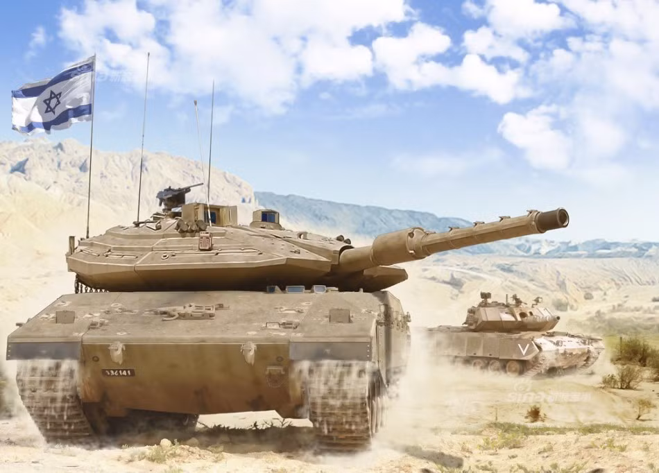 Xe tăng Merkava MK4 của quân đội Israel. Nguồn ảnh: Sina.