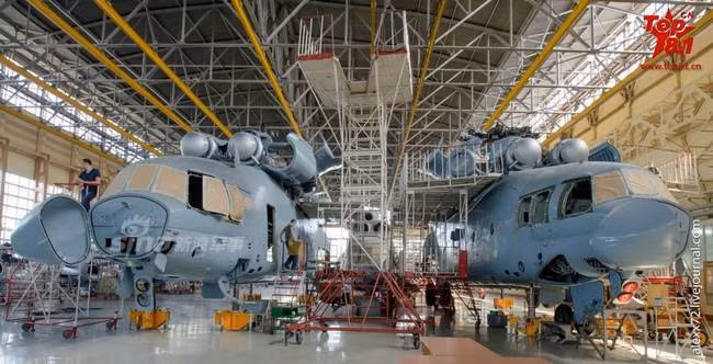 Những chiếc trực thăng lớn nhất thế giới được chế tạo tại nhà máy thuộc công ty Rostvertol đặt ở thành phố Rostov-on-Don, Nga. Nguồn ảnh: Sina.