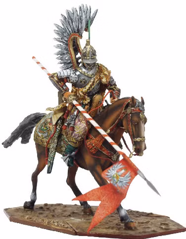 Tuy nhiên, điểm "ăn tiền" nhất trên bộ trang phục đã làm nên tên tuổi của đội kỵ binh này chính là đôi cánh với những đoạn thép uốn cong gắn lông ngỗng hoặc lông đại bàng. Đôi cánh này không hề mang tác dụng che chắn hay bảo vệ họ trong chiến đấu, đó chỉ đơn giản là tên tuổi, là "thương hiệu" của nỗi khiếp sợ trên chiến trường. Nguồn ảnh: Polish.