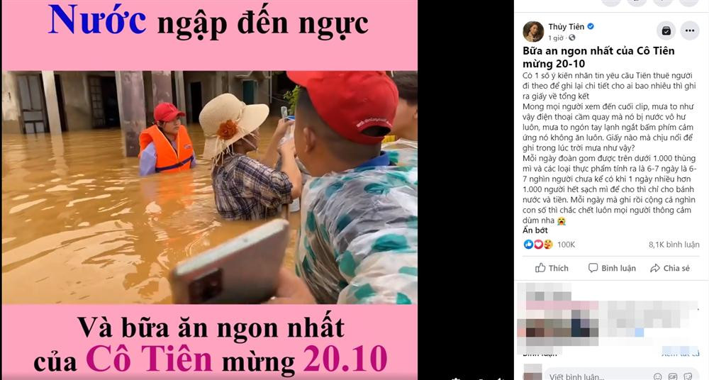 Thuy Tien len tieng viec 