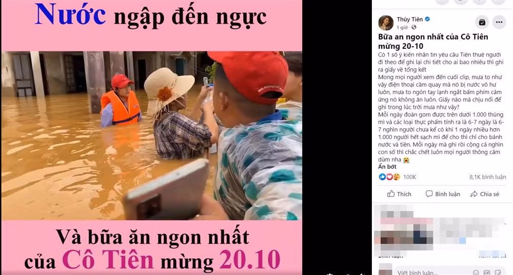 Thuy Tien len tieng viec 