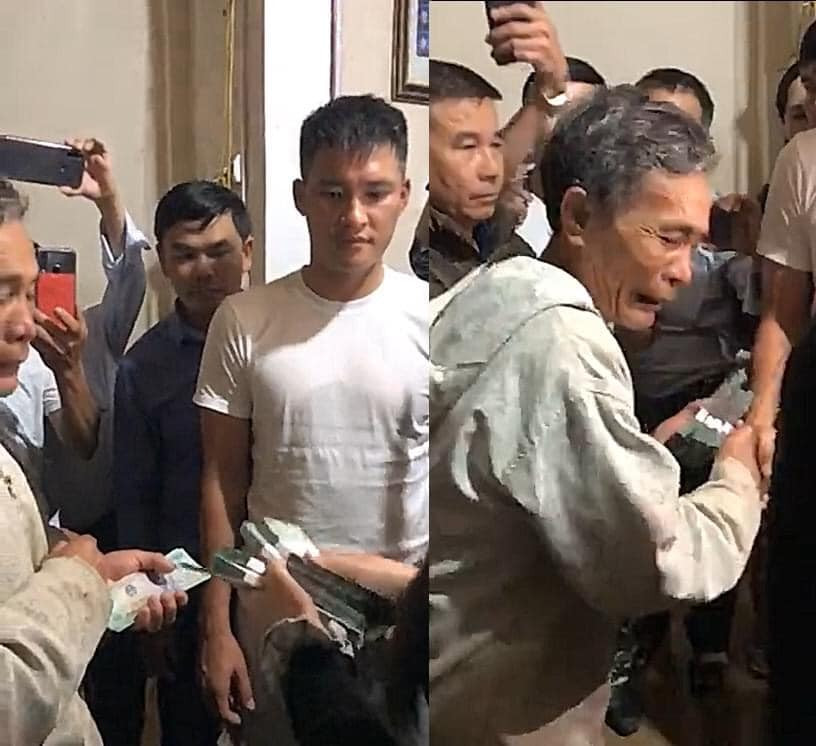 Nguoi dan ong bat khoc vi duoc Thuy Tien trao 200 trieu tra ngan hang