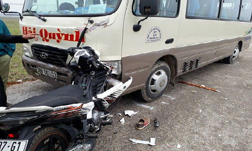 Hiện trường vụ tai nạn. Ảnh: ĐS&PL.