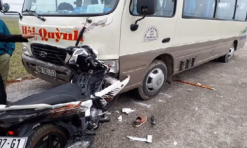 Hiện trường vụ tai nạn. Ảnh: ĐS&PL.