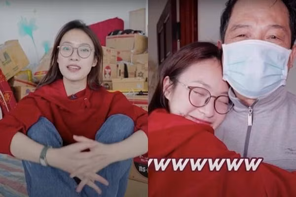 Trong vlog còn có sự xuất hiện của bố Khánh Vy giúp sức "giám sát thi công".