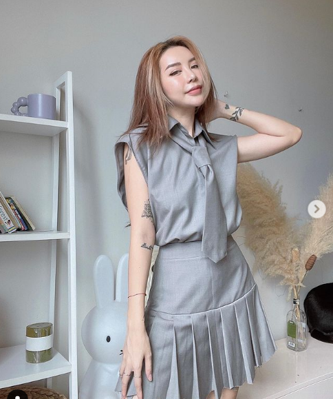 Không giống như nhiều bà mẹ khác, dù đã sinh con và mang thai lần nữa nhưng Hạt Mít vẫn giữ được vóc dáng cân đối, không quá phù nề.