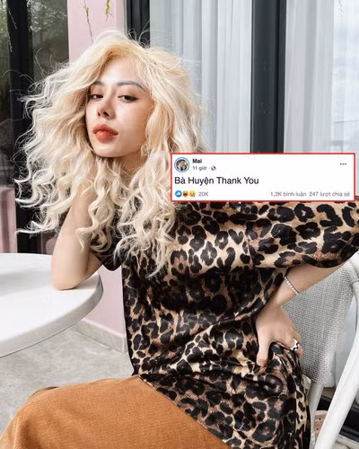 Một sự việc nữa cũng gây ảnh hưởng đến tên tuổi của Mai Âm Nhạc đó là việc cô đăng status: "Bà Huyện Thank You", trò đùa này đã nhận về cơn mưa "gạch đá" từ cư dân mạng.