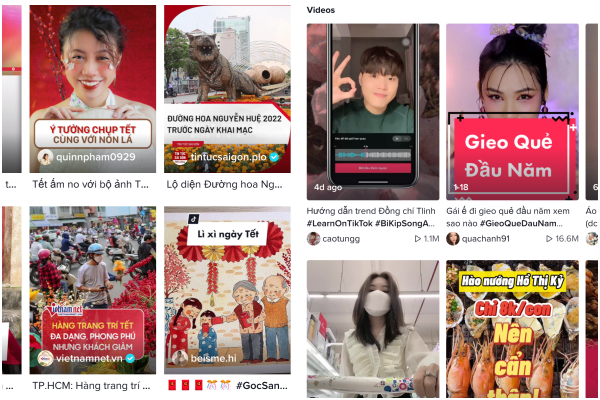 “Tet Hung Khoi” hashtag khuay dao gioi tre tren TikTok dip Tet