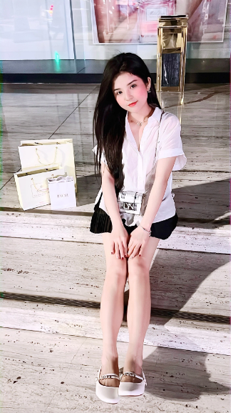 Ở ngoài đời, cô nàng theo đuổi phong cách nữ tính, thi thoảng ăn diện gợi cảm "đốn tim" người đối diện.