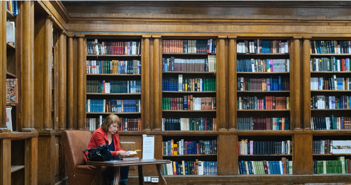 Một góc bên trong thư viện lớn nhất nước Nga.