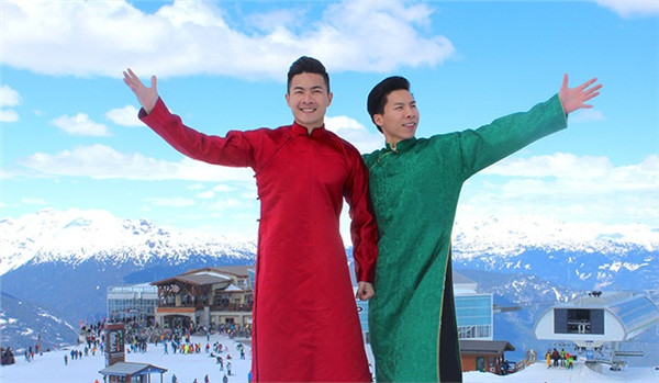 Anh em Quoc Co-Quoc Nghiep dien xiec tren nui tuyet Canada -10 do C-Hinh-6