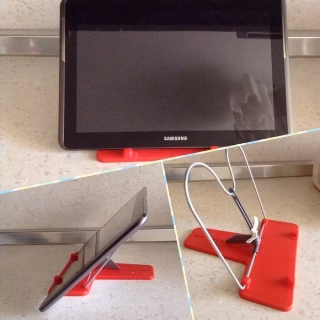 Không cần phải tốn tiền mua kệ kê cho ipad. Bạn có thể dùng ngay chân kê sách cũ.