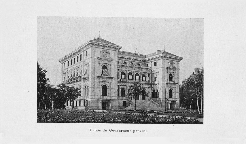 Dinh Toàn quyền Đông Dương, nay là Phủ Chủ tịch. Ảnh: Gallica.bnf.fr.