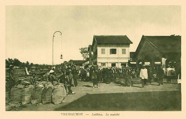 Chợ Lái Thiêu ở quận Lái Thiêu, tỉnh Thủ Dầu Một. Ảnh tư liệu.