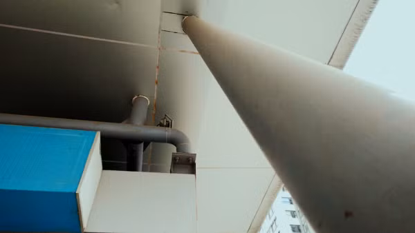 Các cột chống đỡ được phủ sơn mới.