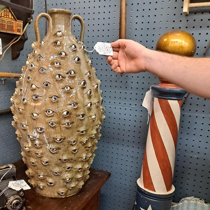 “Liệu có bao nhiêu con mắt trên chiếc bình hoa này?”, chủ nhân của bức ảnh thắc mắc.