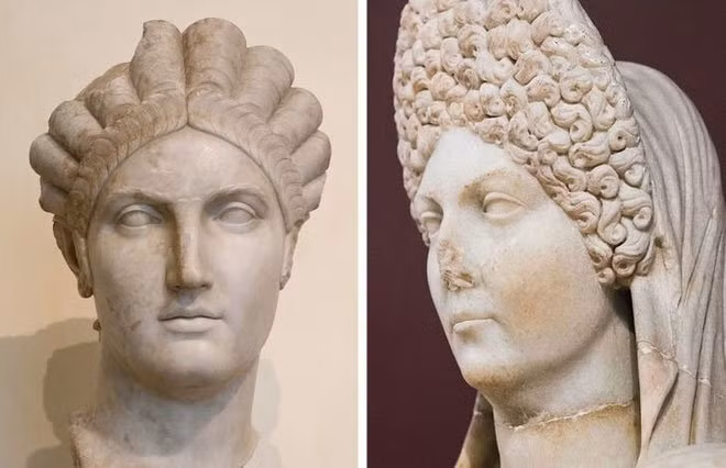 Những bức tượng bán thân của người La Mã đôi khi có "tóc" có thể tháo rời, để mọi người có thể cập nhật nó sau này với các kiểu tóc thời trang hiện tại.