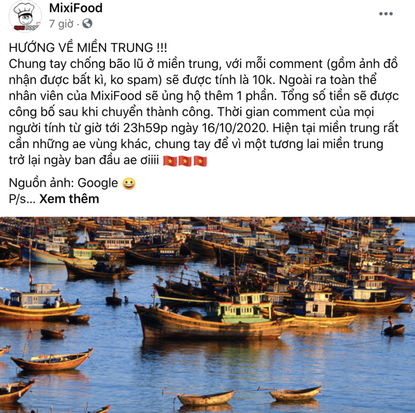 Streamer Độ Mixi đã có buổi livestream kêu gọi người hâm mộ ủng hộ đồng bào miền Trung, thu hút hơn 100.000 người xem trực tuyến và đem về quỹ ủng hộ lớn lên đến 1,2 tỷ đồng. Trong đó, số tiền Độ Mixi và gia đình quyên góp là 460 triệu đồng, còn lại là tiền donate của người hâm mộ