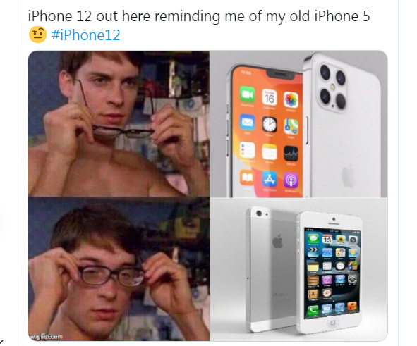 Ngoài Homepod Mini, nhân vật chính của sự kiện ''Hi, Speed'' - bộ 4 iPhone 12 cũng bị nhiều người đánh giá là có thiết kế không mấy khác biệt với iPhone 5.