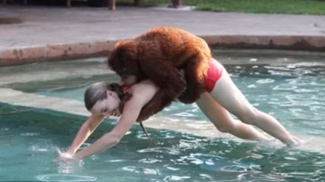 Khi bạn đi học bơi nhưng có huấn luyện viên nữ xinh đẹp.