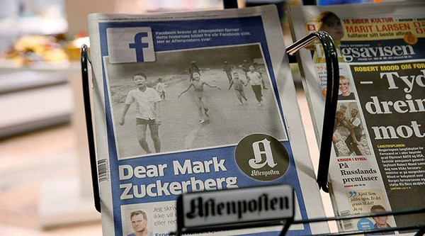 Bức ảnh được chụp vào tháng 6/1972 ghi lại khoảnh khắc em bé Kim Phúc òa khóc hoảng loạn do bị bỏng bom napalm và bỏ chạy trong tình trạng trên người không còn mảnh vải che thân, cũng từng bị Facebook ''tuýt còi'' vì nhầm tưởng là ảnh nhạy cảm. 