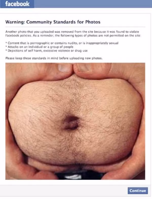 Bức ảnh chụp củ hành tây bị nhầm thành ảnh nhạy cảm không phải là lần đầu tiên Facebook mắc lỗi này. Một vài trường hợp hài hước khác như bức ảnh sử dụng hình ảnh bụng của người đàn ông để quảng bá cho chiến dịch kinh doanh mới, cũng từng bị Facebook xóa bỏ đồng thời khóa luôn tài khoản.