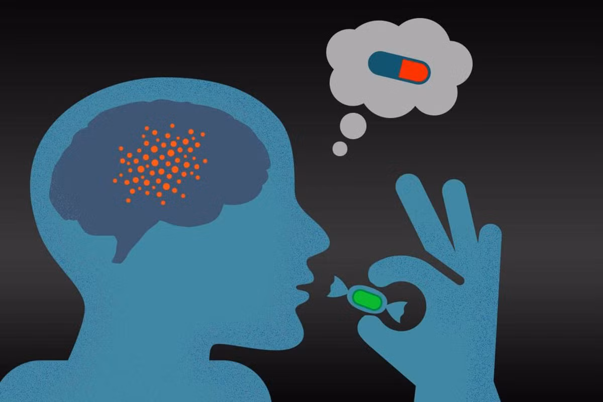 Hiệu ứng giả dược (trị liệu ảo, trong đó bệnh nhân được uống thuốc giả) chứng minh được rằng, con người lúc nào cũng có thể tự làm giảm triệu chứng bệnh hay đau đớn bằng việc tin vào tính hiệu quả của trị liệu