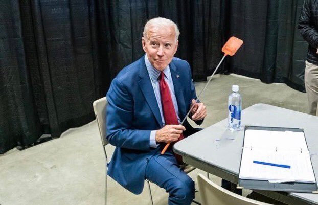 Thậm chí, ứng viên Tổng thống Đảng Dân chủ Joe Biden cũng hưởng ứng "trò đùa". Ông đăng bức ảnh cầm chiếc đập ruồi cùng lời kêu gọi "Hãy đóng góp 5 USD để giúp chiến dịch thành công", hút tới hơn 700.000 lượt thích.