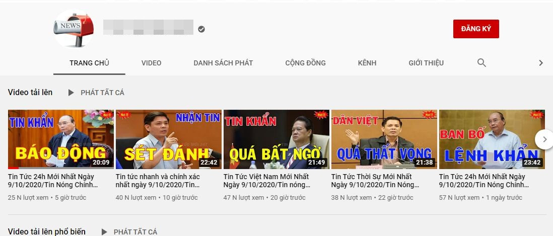 Những hình ảnh chạy trong video cũng không dẫn nguồn, bị chèn chữ "Tin Tức Mới ***" khiến người xem hiểu lầm rằng đó là ảnh do kênh tự sản xuất. Ở góc trên bên trái còn có chữ "Trực tiếp" dù đây là video đã được ghi hình trước, chèn thêm quảng cáo để kiếm tiền cho chủ kênh.