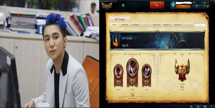 Giọng ca ''Hãy trao cho anh'' Sơn Tùng M-TP cũng lựa chọn tựa game LMHT để giải trí và xả stress sau lịch trình công việc bận rộn. Giọng ca ''Có chắc yêu là đây'' từng khiến fan hứng khởi khi khoe chiến tích leo rank Vàng của mình cách đây nhiều năm.